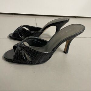 Y2K Vintage Liz Claiborne Black Kitten Heel Sandal